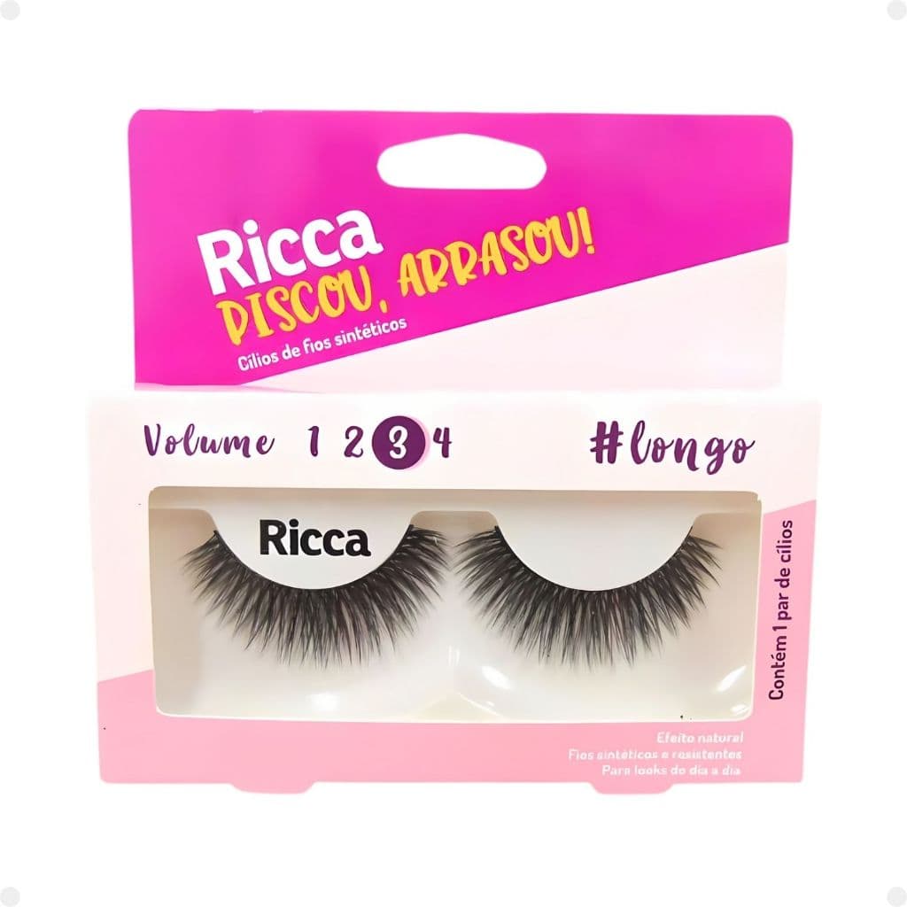 CÍLIOS POSTIÇOS RICCA BELLIZ PISCOU,ARRASOU VOL:3 LONGO CÓD.2679