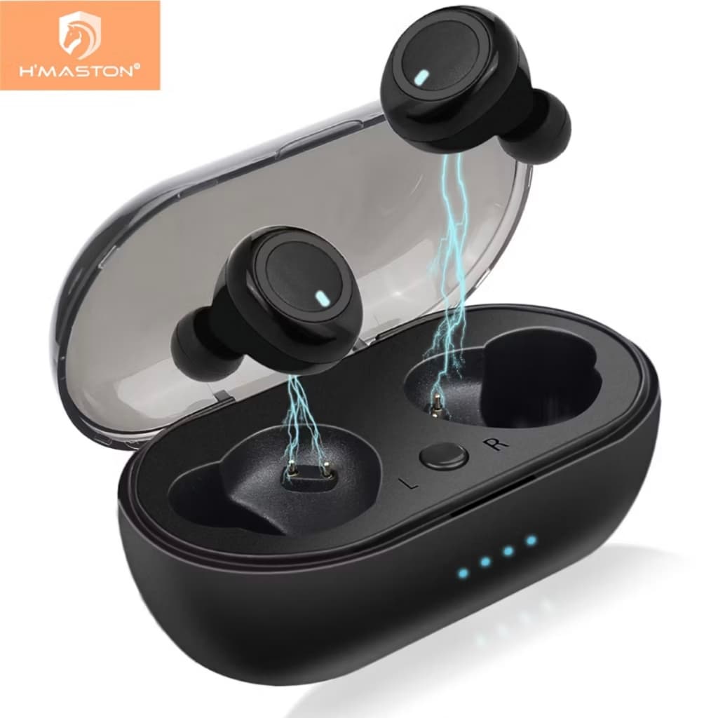 H'maston Fone De Ouvido Bluetooth LY-101Pro Sem Fio 5.3 Wireless In-ear Com Microfone E 4 Luz Led