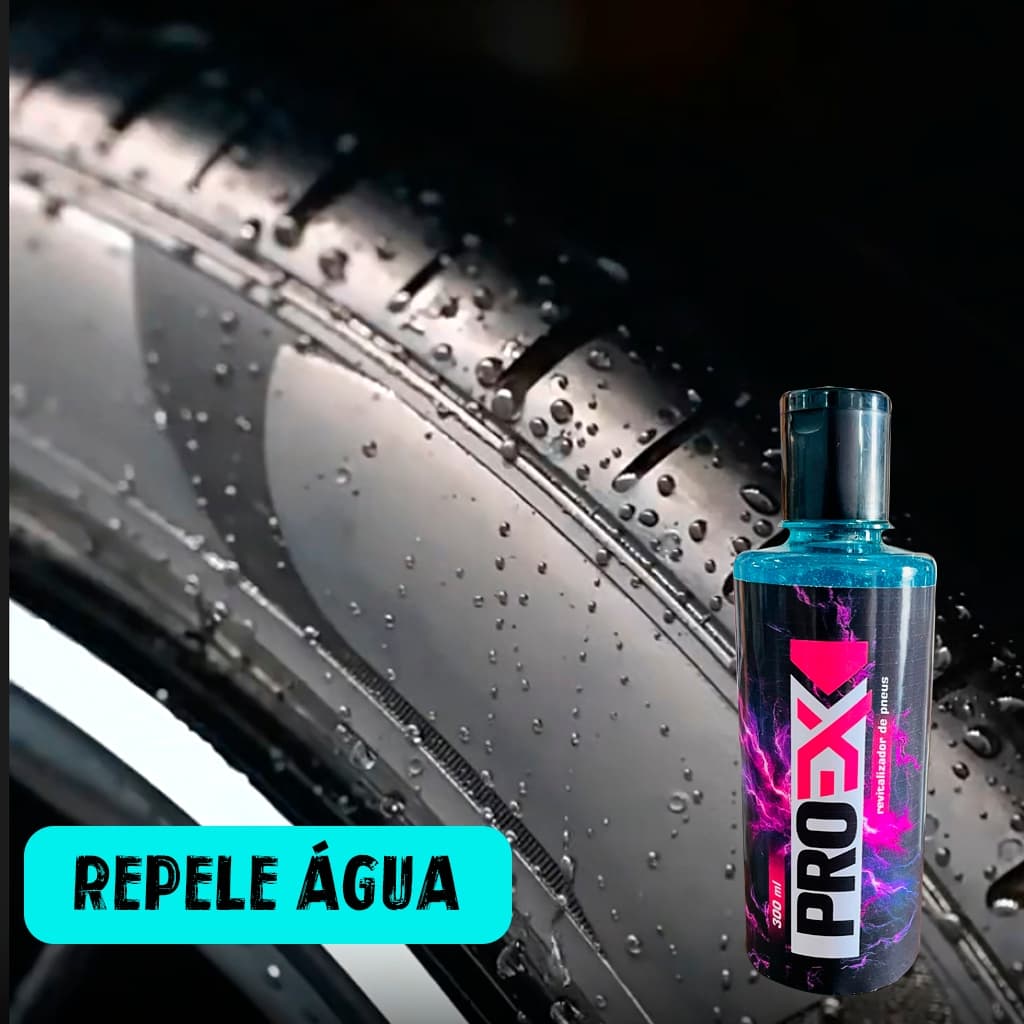 Pretinho Pneus Brilho Intenso NÃO SAI COM ÁGUA PROEX