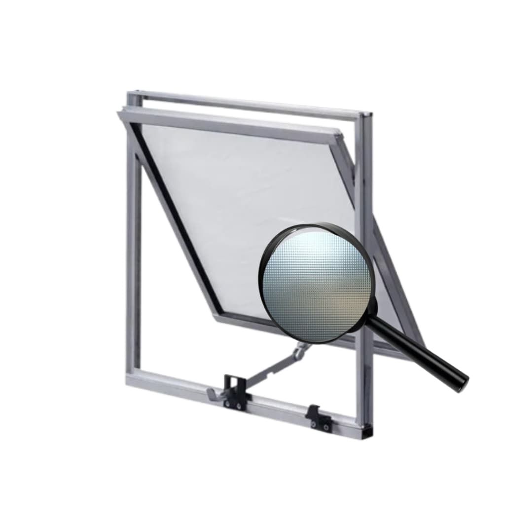 Vitro Basculante Maxim ar 40x40 ALUMINIO com Vidro BOREAL