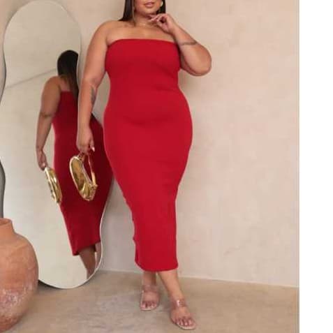 Vestido Tubinho Midi Tomara Que Caia Ana Ruga-Drapalook