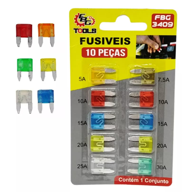 Mini Fusível Automotivo Micro Lâminas 5A a 30A