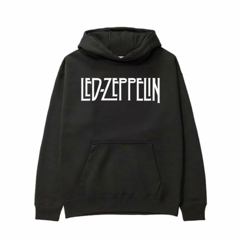 Blusa De Frio Moletom Unissex Banda Rock Led Zeppelin Canguru Com Capuz Casual Basico Flanelado Forrado Inverno Frio