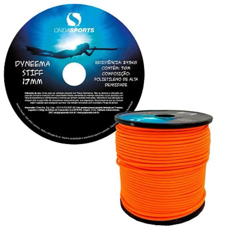 Linha Corda Dyneema 1,7mm Stiff  para Arbalete Arpão Pesca Sub-