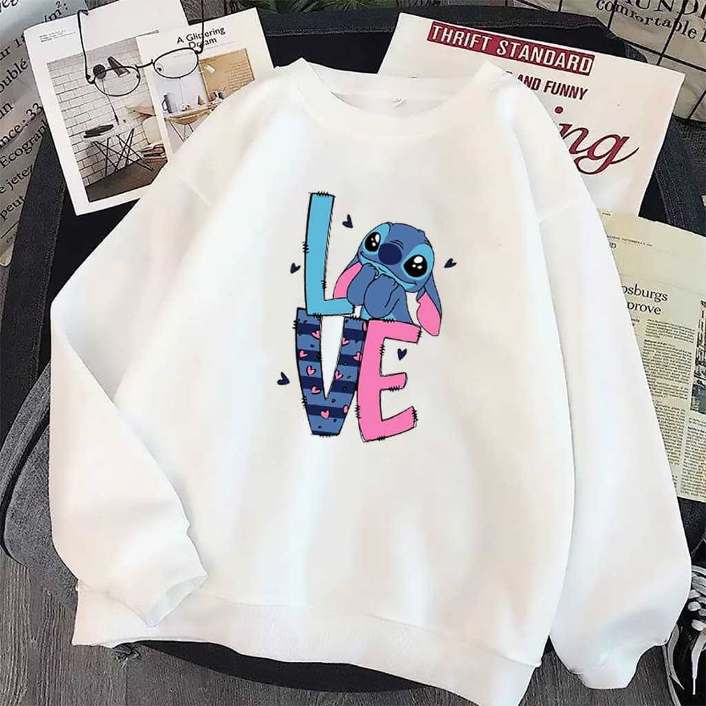 Moletom Feminino fofo Moleton Feminino Casaco Feminino Gola Careca