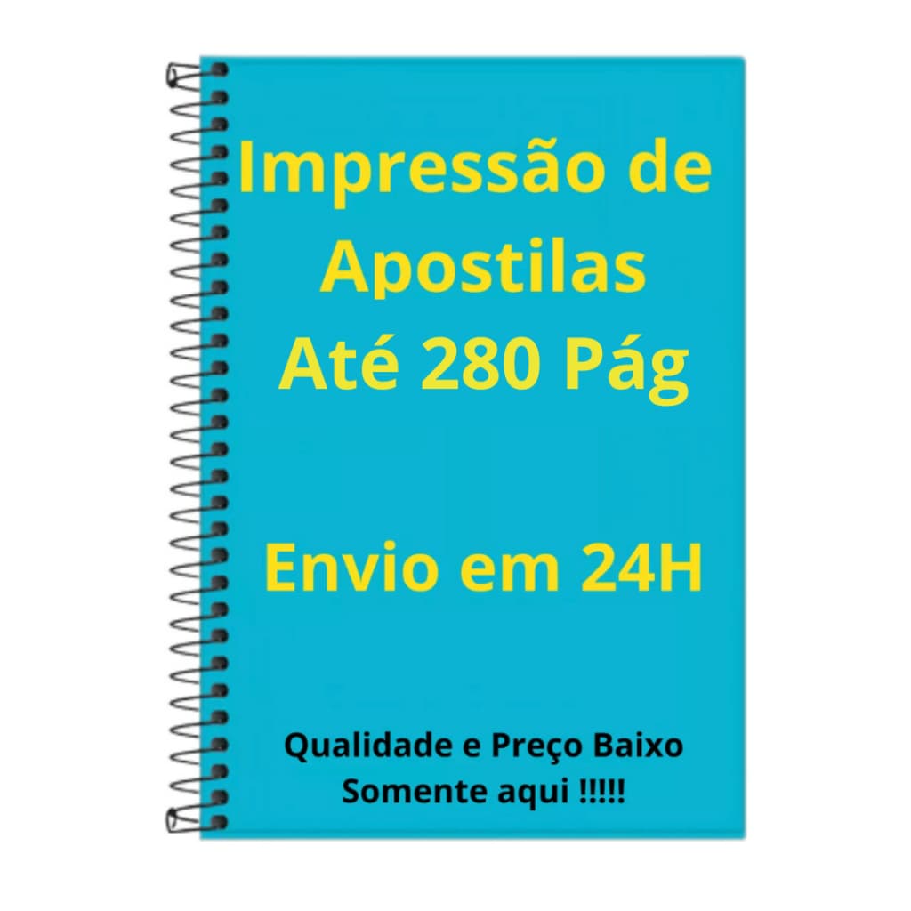Impressão de Apostila / Até 140 Folhas - 280 Páginas