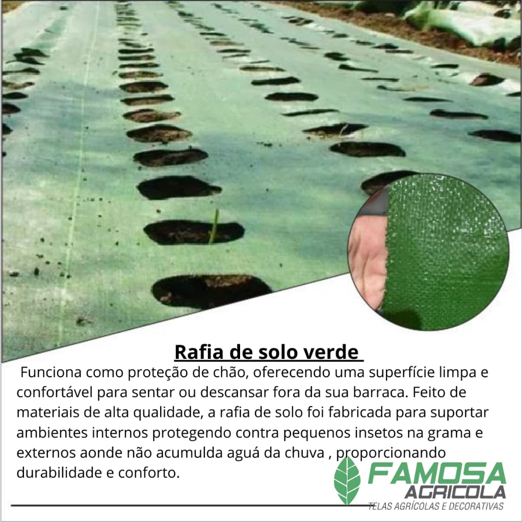 Rafia de solo verde na medida de 1,50x2 - ideal para imitar grama