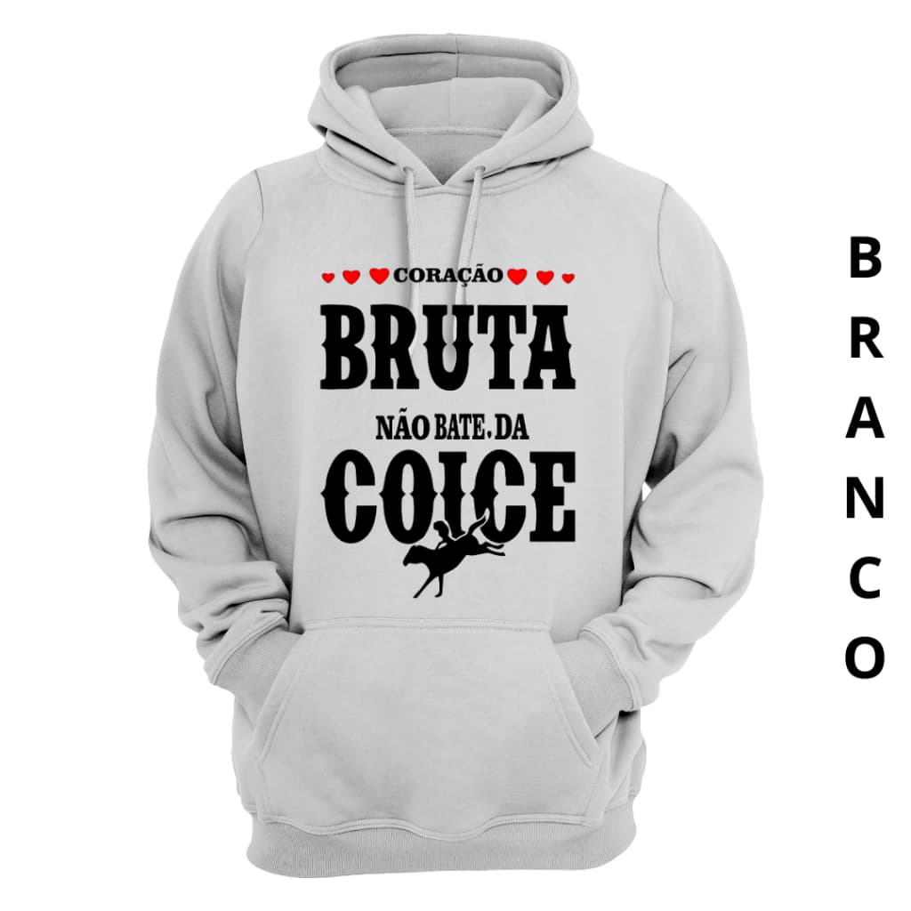 Moleton Unissex Bruta Escrita Preta Blusa De Frio Envio Imediato