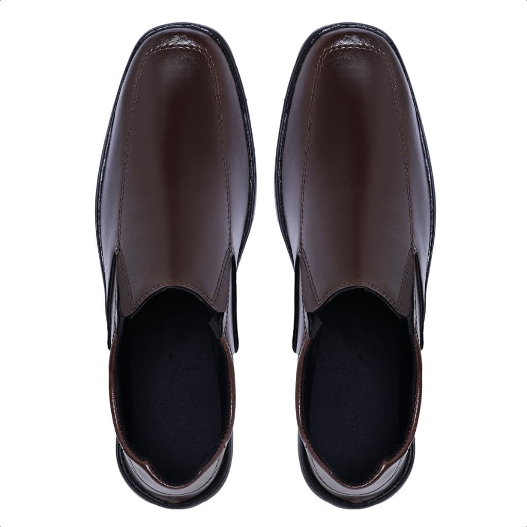 Sapato Social Casual Estilo Oxford Masculino Moderno Confortável Cappucino Ref.6000