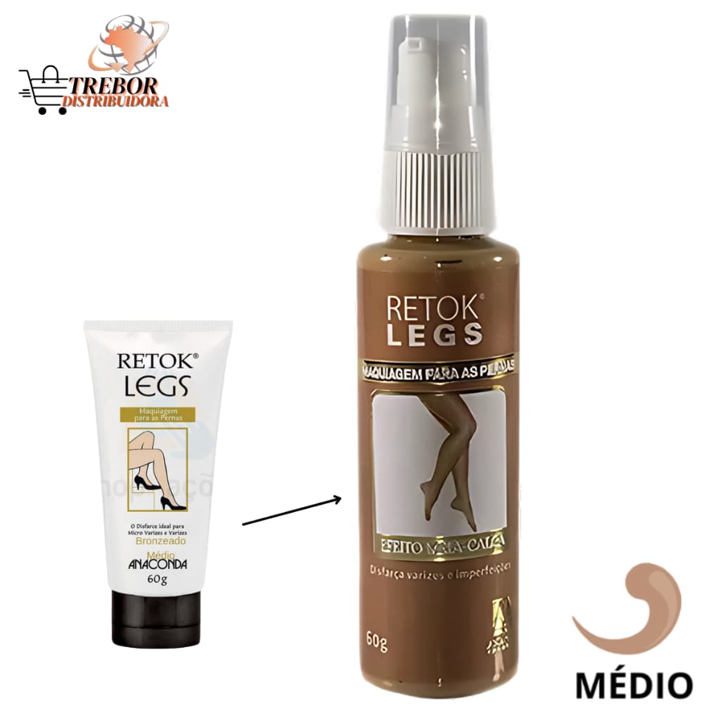 Maquiagem Para Pernas Anaconda Retok Legs Morena Média 60g
