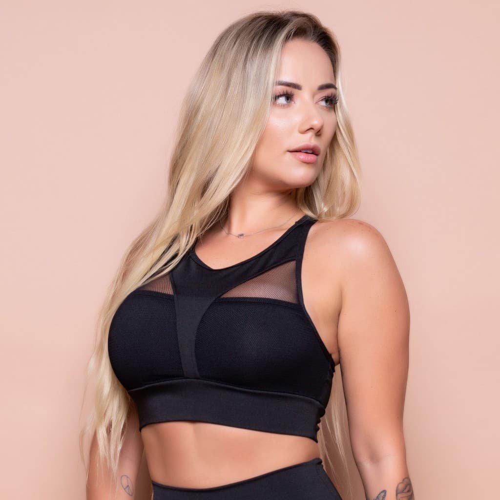 Top Feminina Fitness Lolita Top sem Bojo Esportivo para Treinos e Academia
