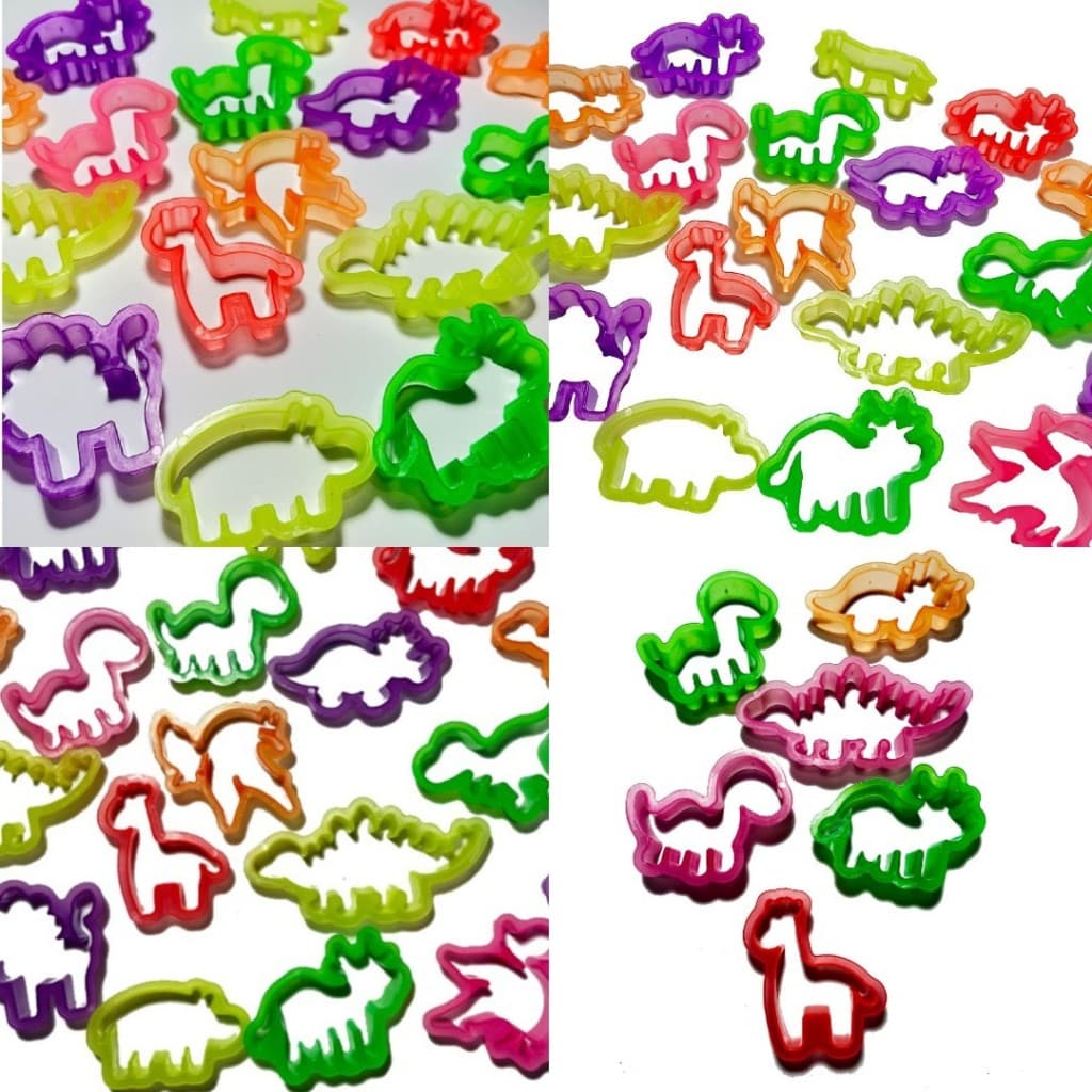 100 Pecinhas para massinha de modelar molde massa forminha neon para kit festa infantil lembrancinha