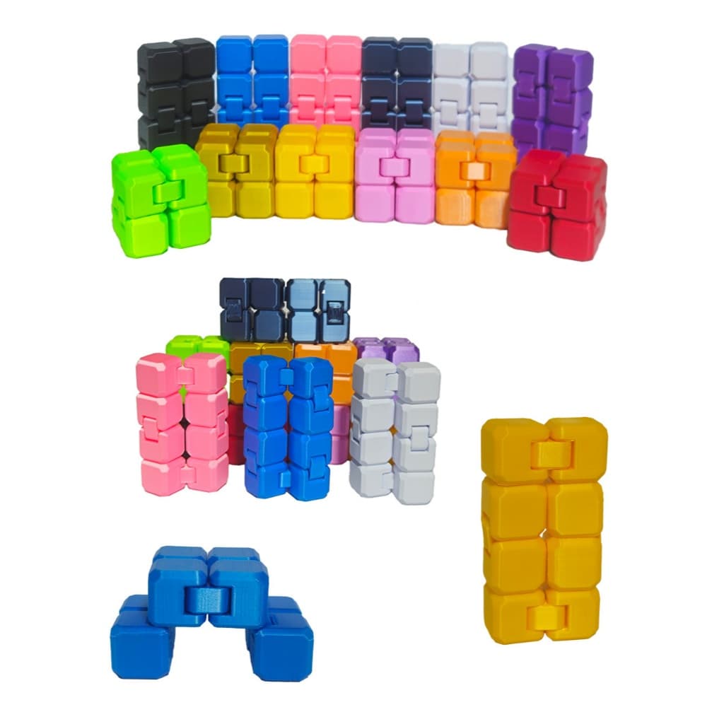 Brinquedo Cubo Magico Infinito Fidget Anti Stress E Ansiedade Diversas Cores Sensorial TDAH Autismo