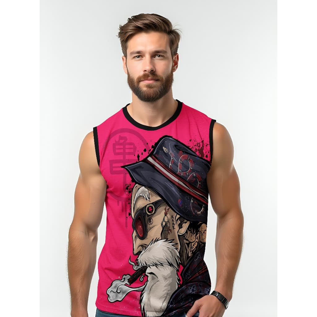 Camiseta Dry Fit Masculina UV 50+ Mestre Kame 2 Estampada Academia Corrida Treino Casual