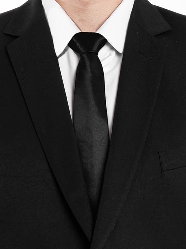 PRETO CETIM - GRAVATA PARA PADRINHOS, CONGRESSO E EVENTOS