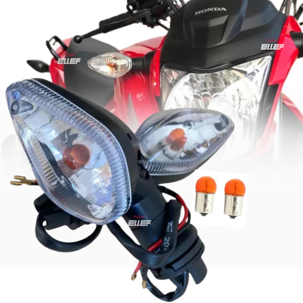 Par 2x Pisca Seta Cg Titan Fan Cargo 150 160 2014 2015 Em Diante 2016 Até 2023