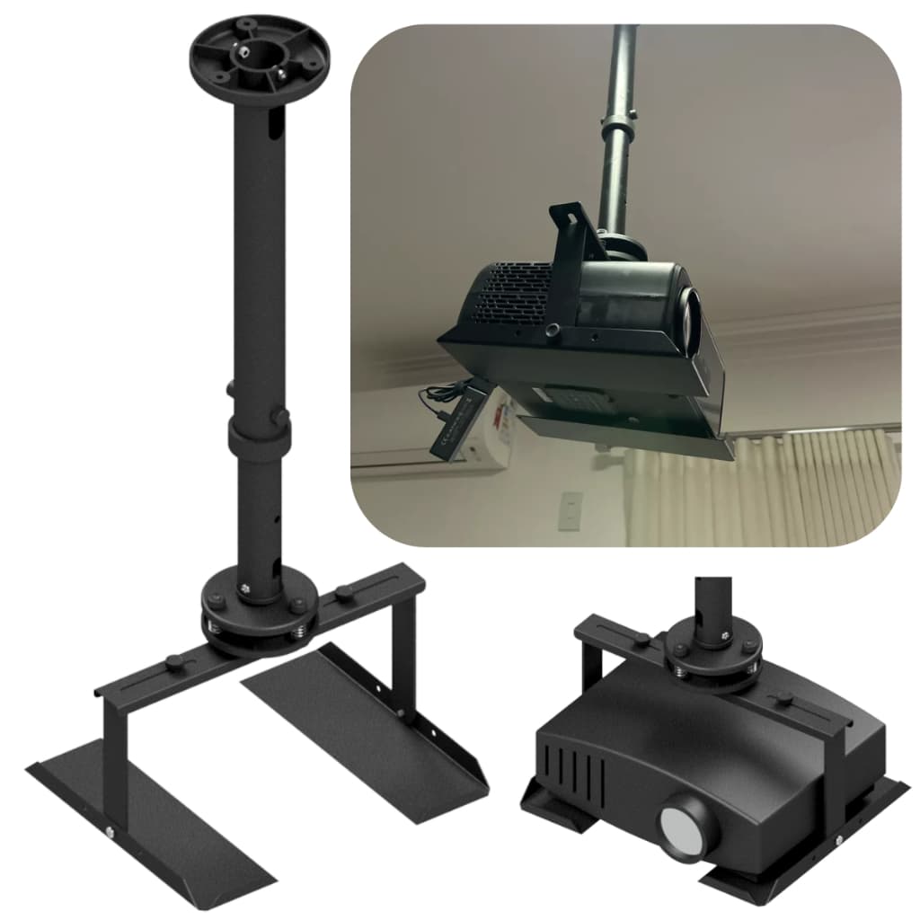 Suporte Projetor Teto Datashow Articulado Universal Robusto 360graus Gesso Laje Ajustes Premium Epson Custo Benefício NF