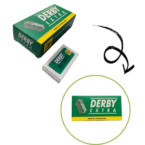 Lamina de Barbear Derby Verde C/50und Inteira cod 835