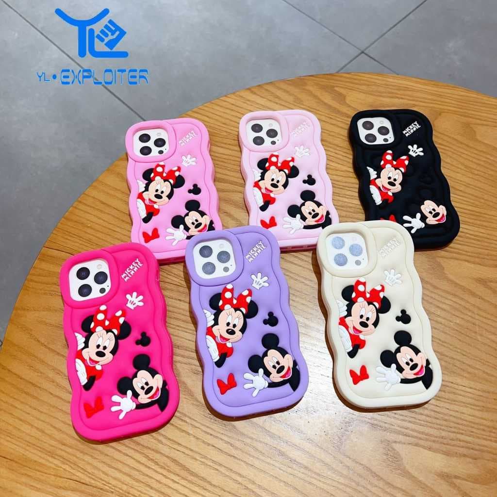 Capa Emborrachada MINNIE E MICKEY Para Motorola e Xaiomi G55 RM 13C RM 14C(M B)