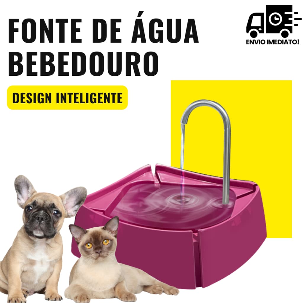 Bebedouro Automático Fonte de Água para Cães e Gatos 1 Litro Bivolt Little Mec Pet