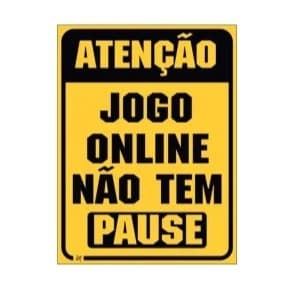 Quadro decorativo 1 peça Tema Gamer - Jogo Online Não Tem Pause - Disponível em diversas opções de t