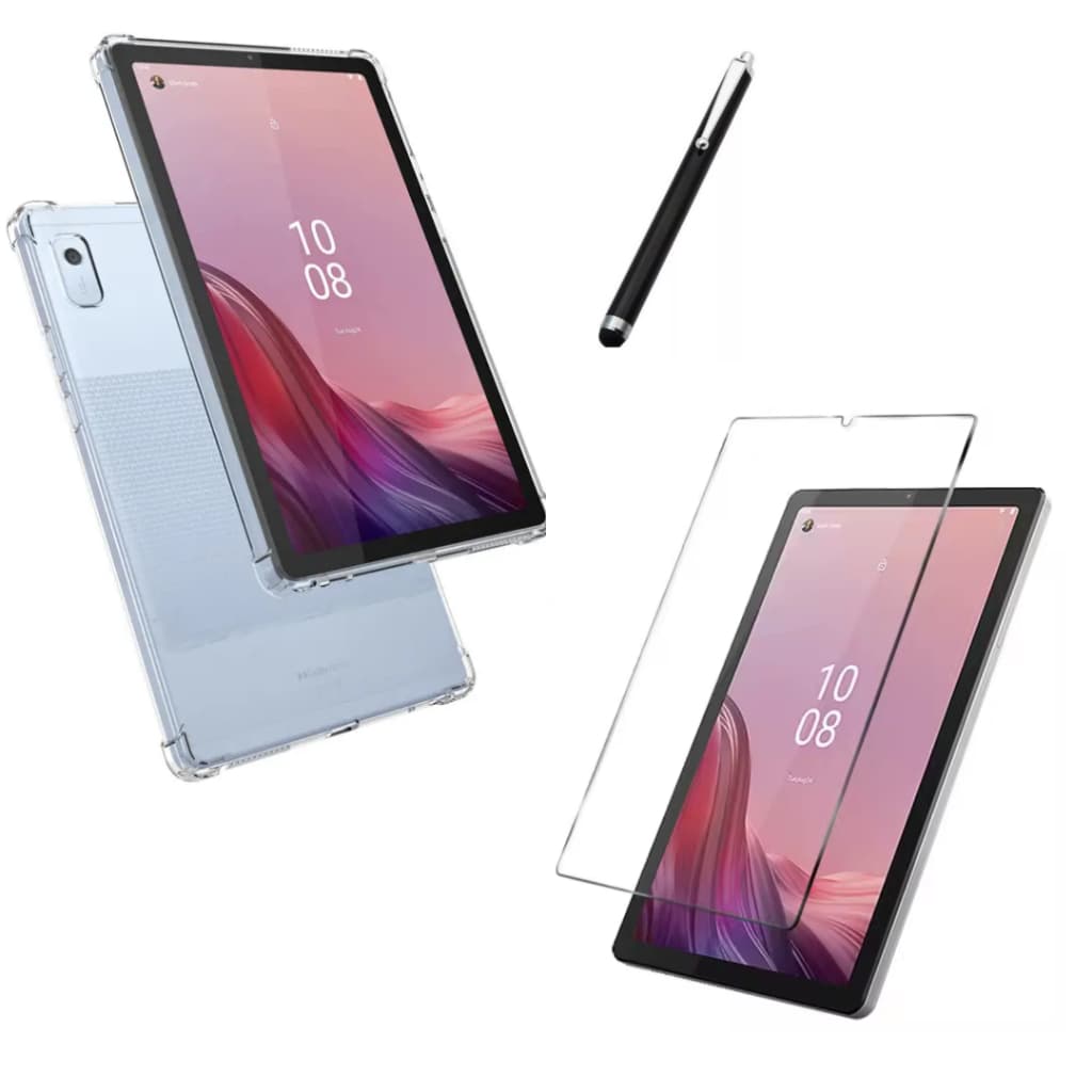 Capa Transparente + Película+ Caneta Touch P/ Lenovo M9 9 polegadas