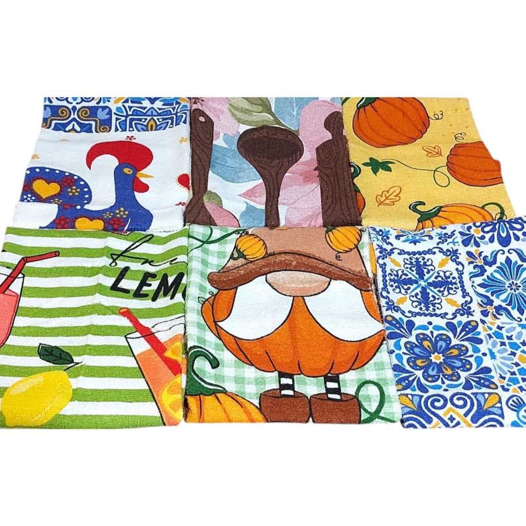 Pano De Prato Atoalhado Teka Kit Com 5 Peças