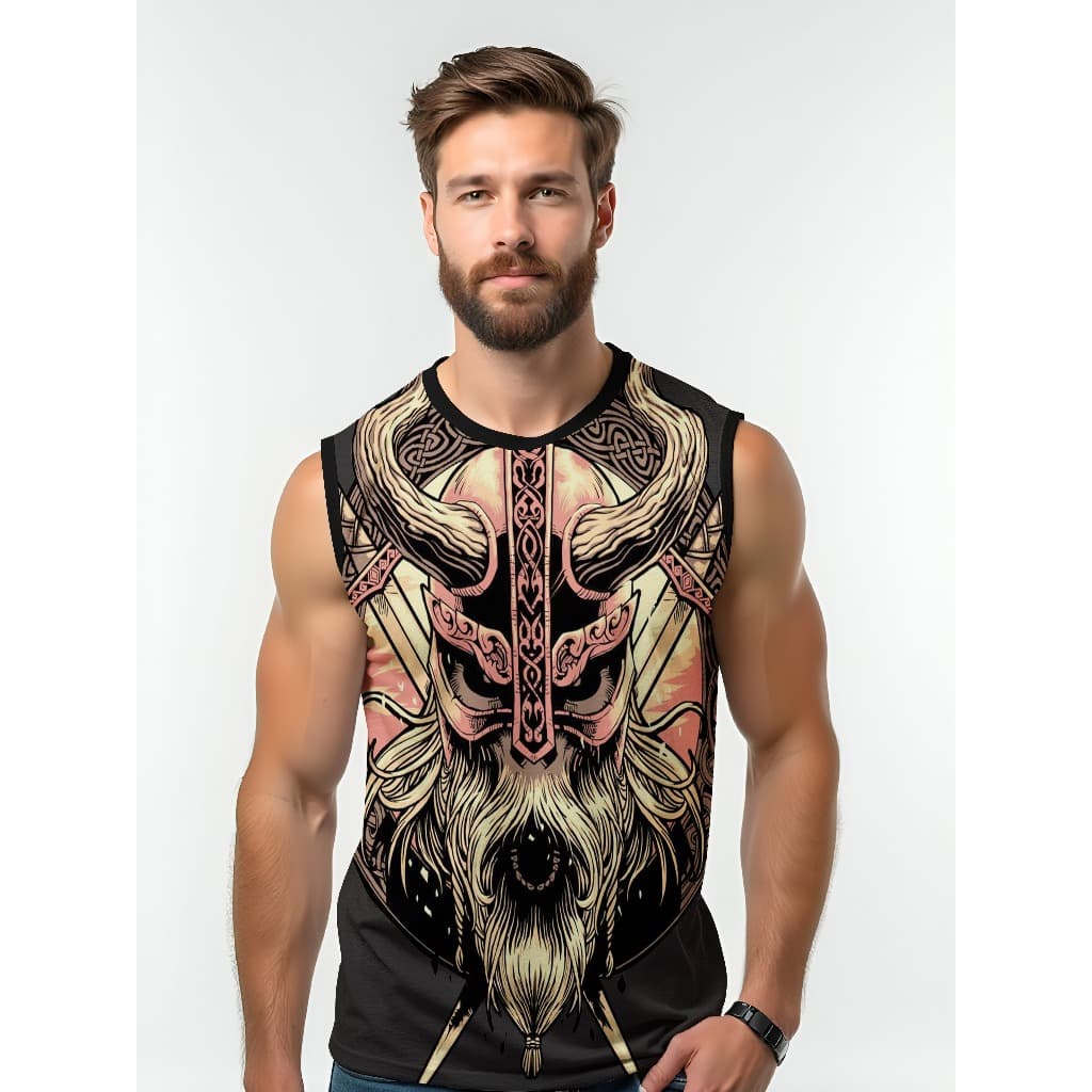 Camiseta Dry Fit Masculina UV 50+ Viking Estampada Academia Corrida Treino Casual