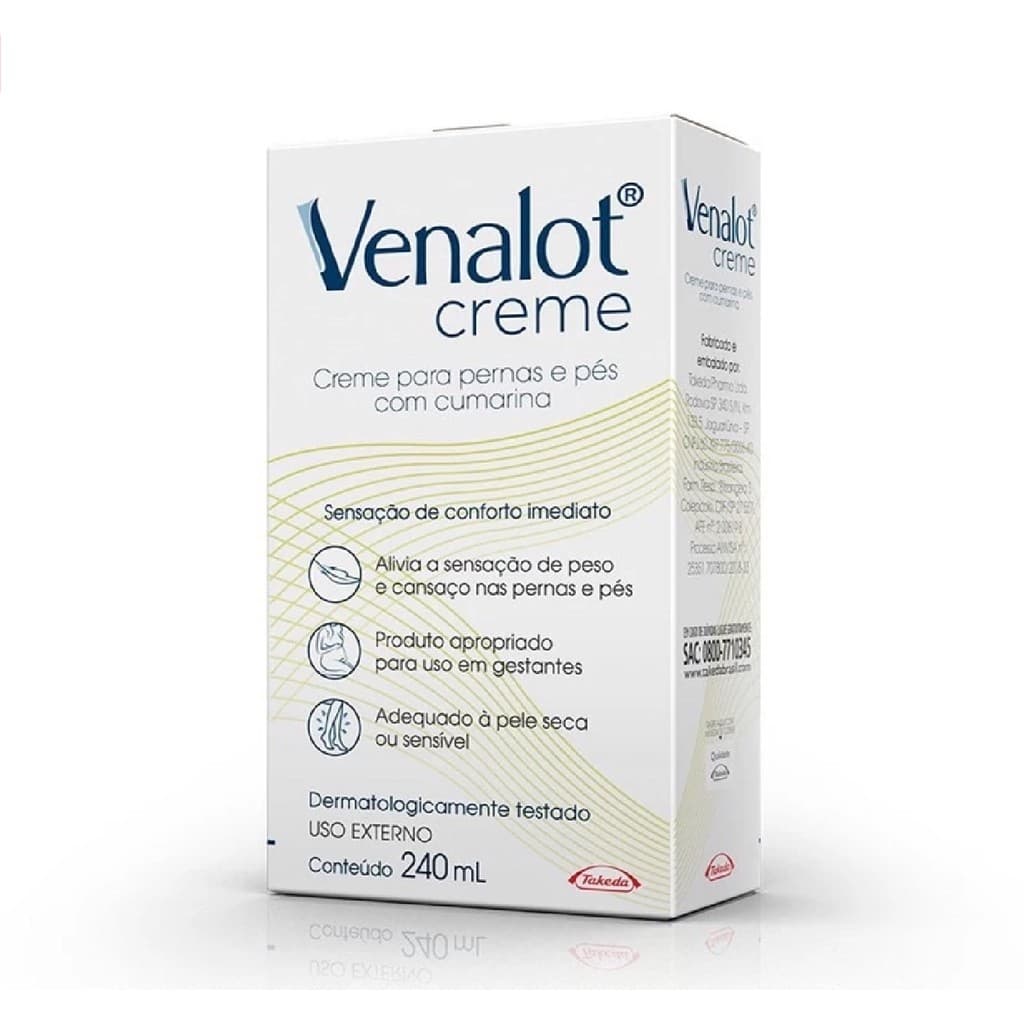 Venalot Creme Para Pernas e Pes Com Cumarina 240ml