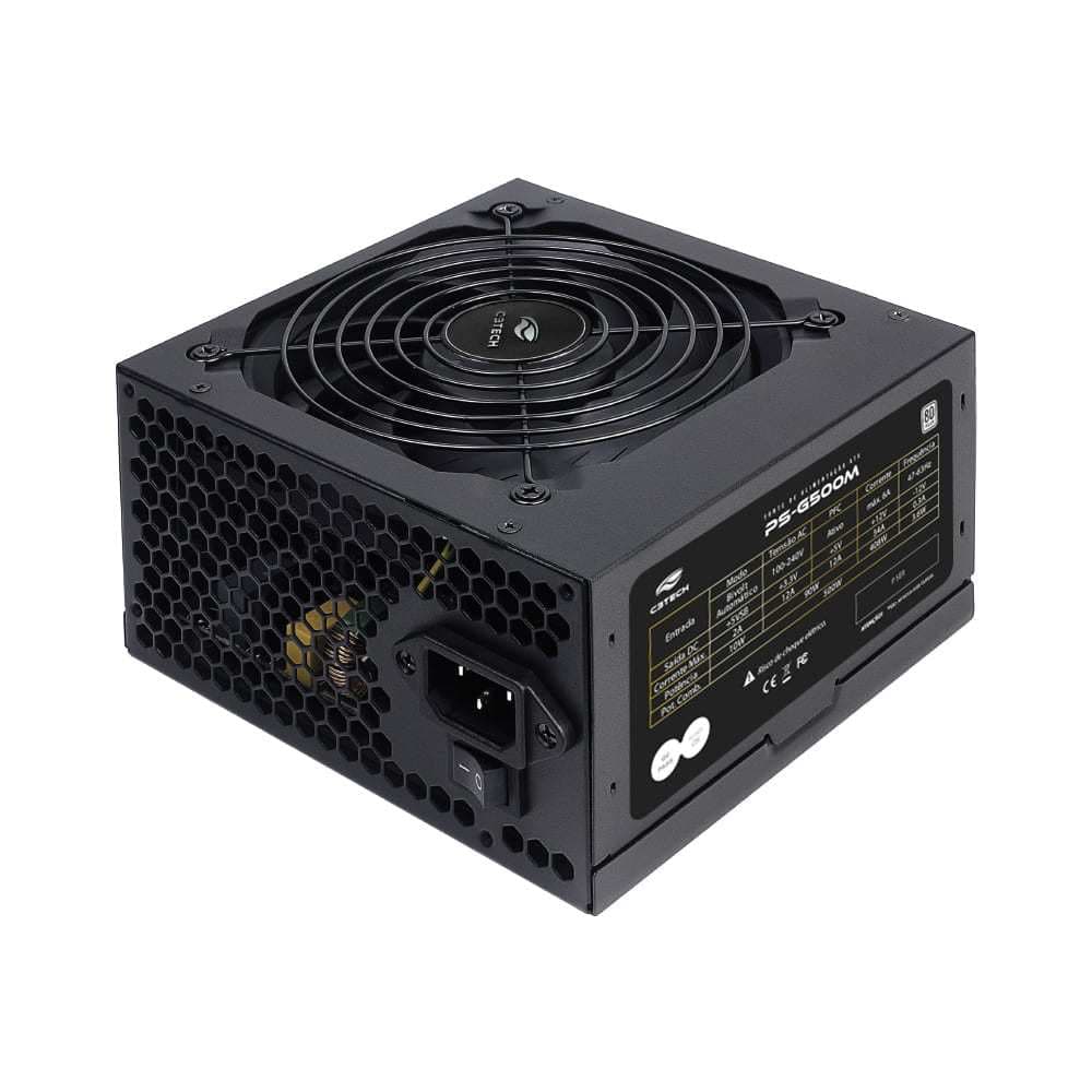 Fonte ATX 500w PS-G500 80+ White C3Tech Gaming