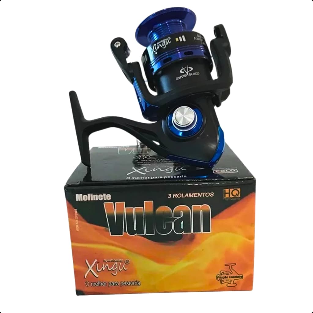 Molinete Vulcan 7000 Pesca Pesada 3 Rol Carretel Alumínio