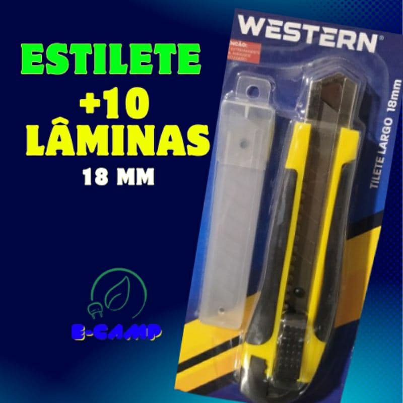 Estilete 18 mm profissional Western
