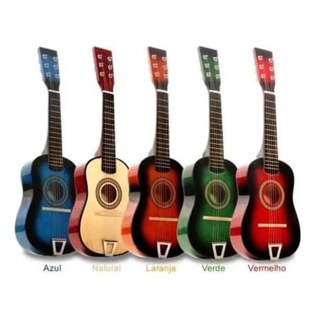 Mini Violão Acústico Palheta Crianças Infantil Corda