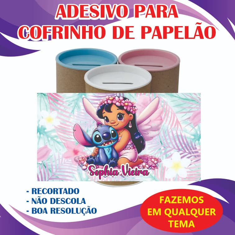 ADESIVOU OU RÓTULO PERSONALIZADO  PARA COFRINHO DE PAPELÃO 20X10CM