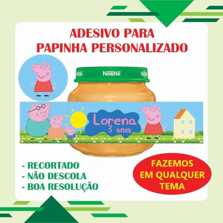 ADESIVO OU RÓTULO PERSONALIZADO PARA PAPINHA
