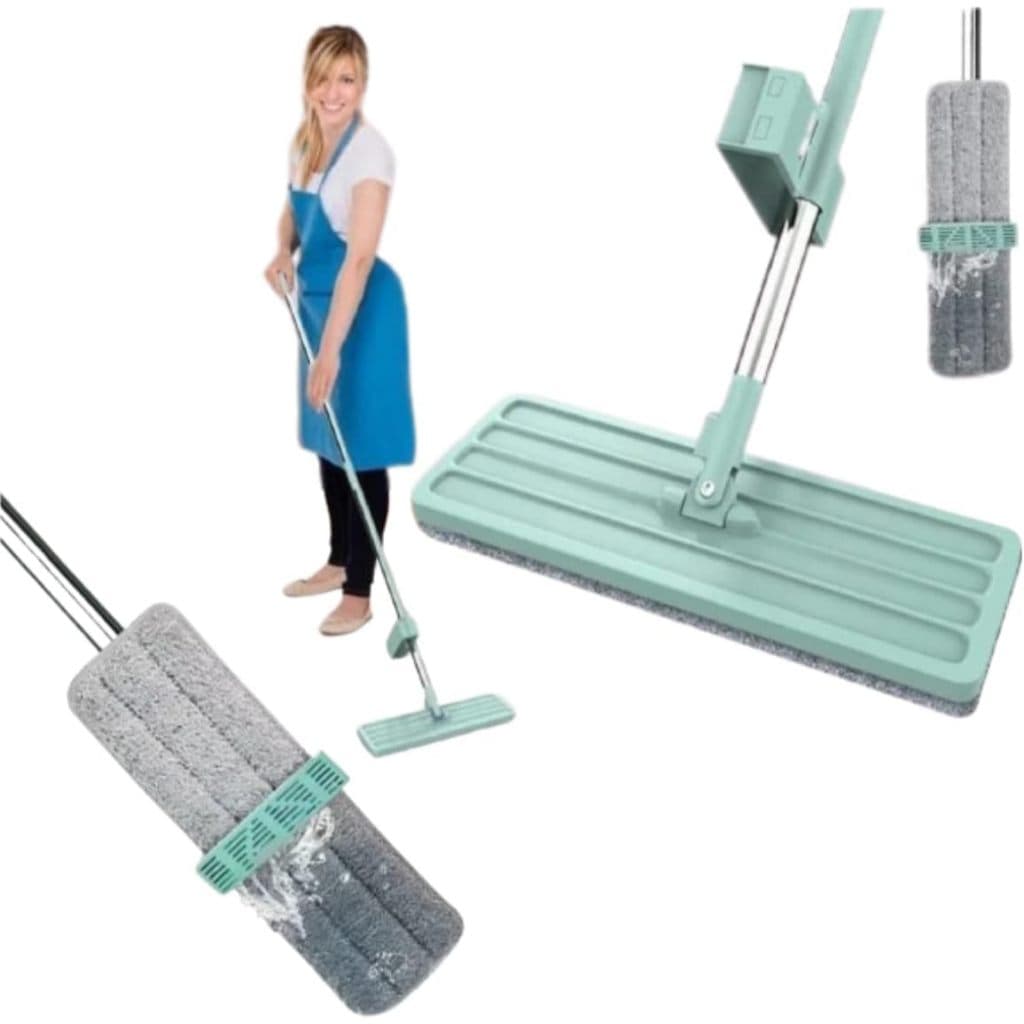 Mop Esfregão Flat Inteligente 360° Limpa Rápido Flexível