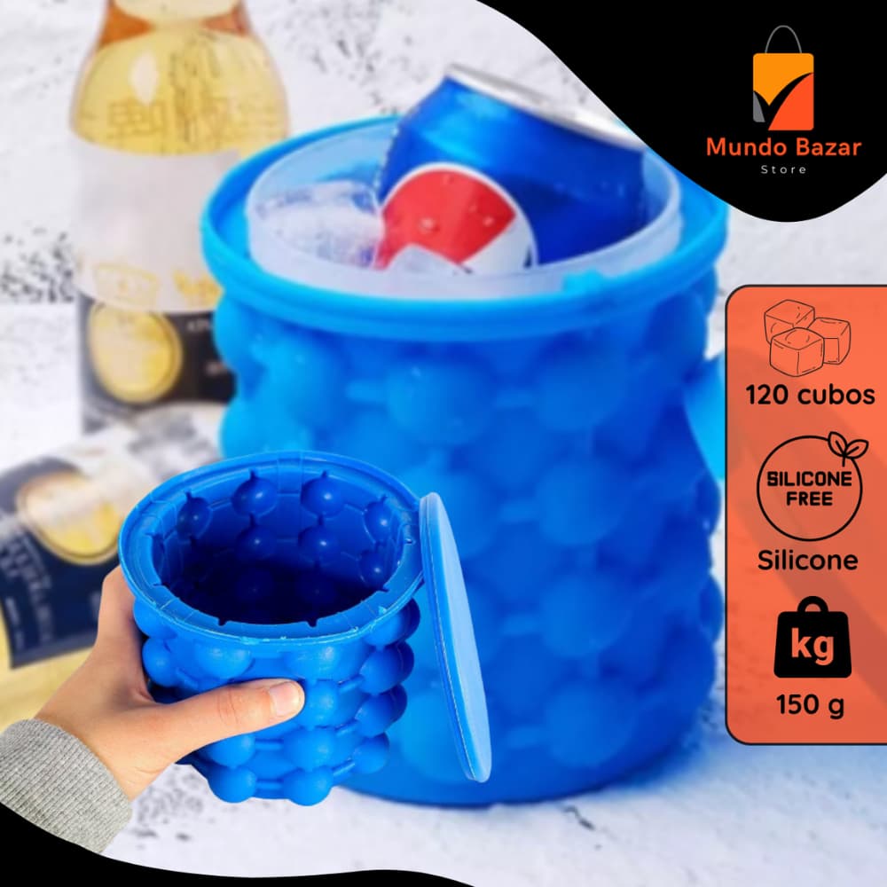 Balde de Gelo Silicone Térmico para Armazenar Gelo Rápido Armazena 120 Cubos