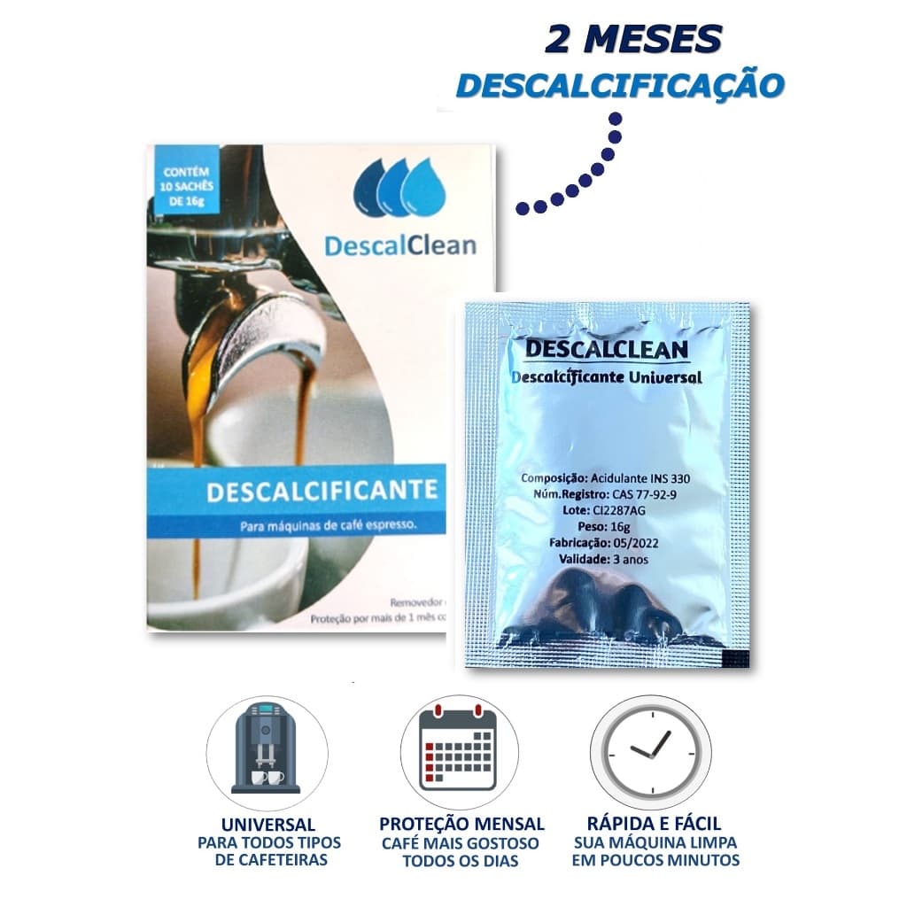 2 Descalcificantes Cafeteira Cápsula Nespresso - Todos Modelos