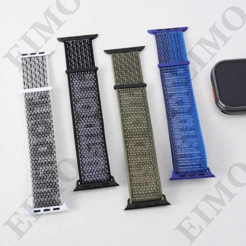 Pulseira de Nylon para Apple Watch 40mm 44mm 45mm 41mm 38mm 42mm 46mm Series 11 10 9 8 7 SE 6 5 4 Ultra 3 2