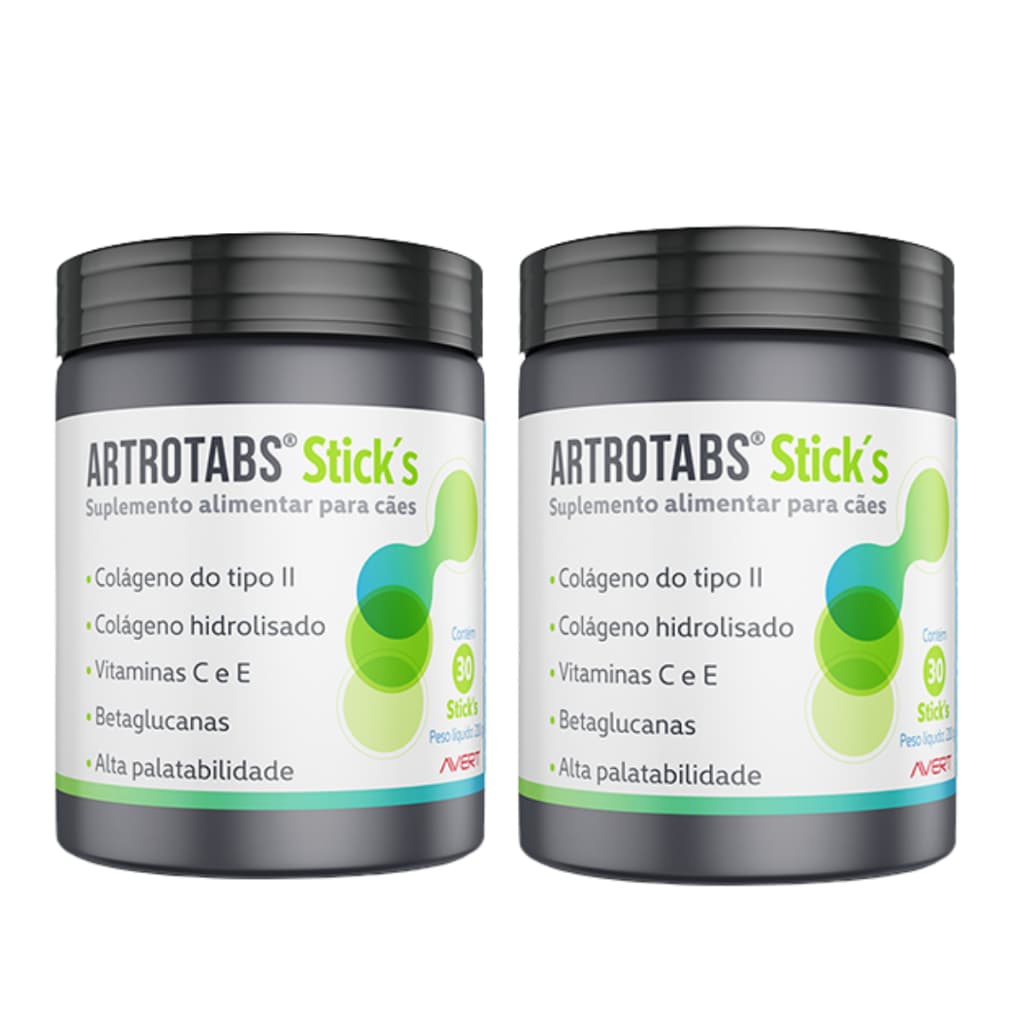 Artrotabs Avert 30 Sticks – Saúde Articular para Cães | Condroitina + Glicosamina 2 UNIDADES