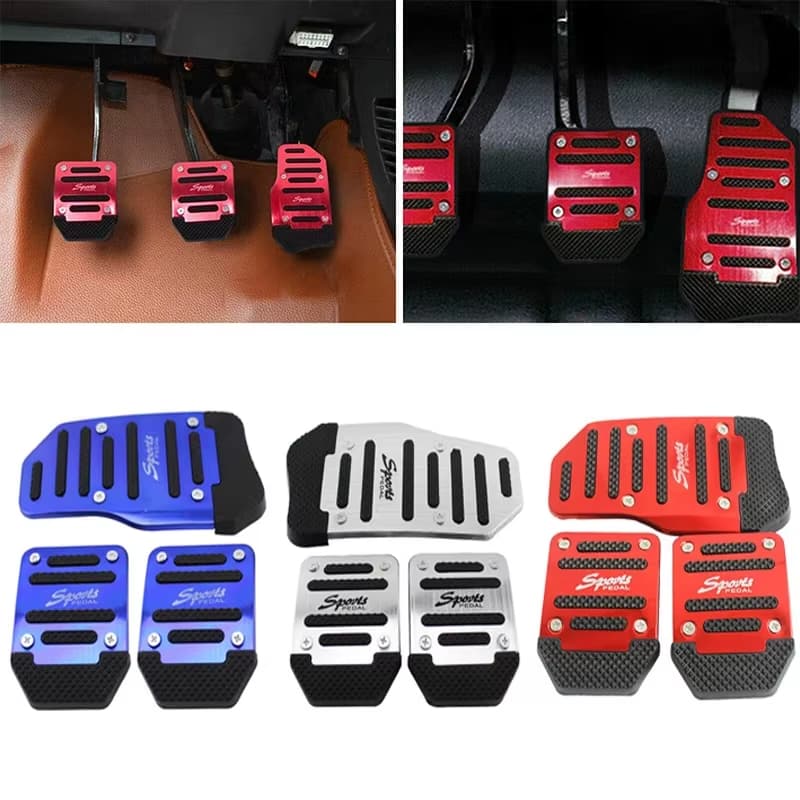 Kit Pedaleira automotiva Para carro vermelho/azul Qualidade Novo