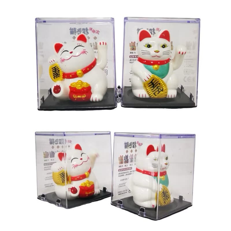 Gato da Sorte e Fortuna Manekineko Decorativo Energia Solar