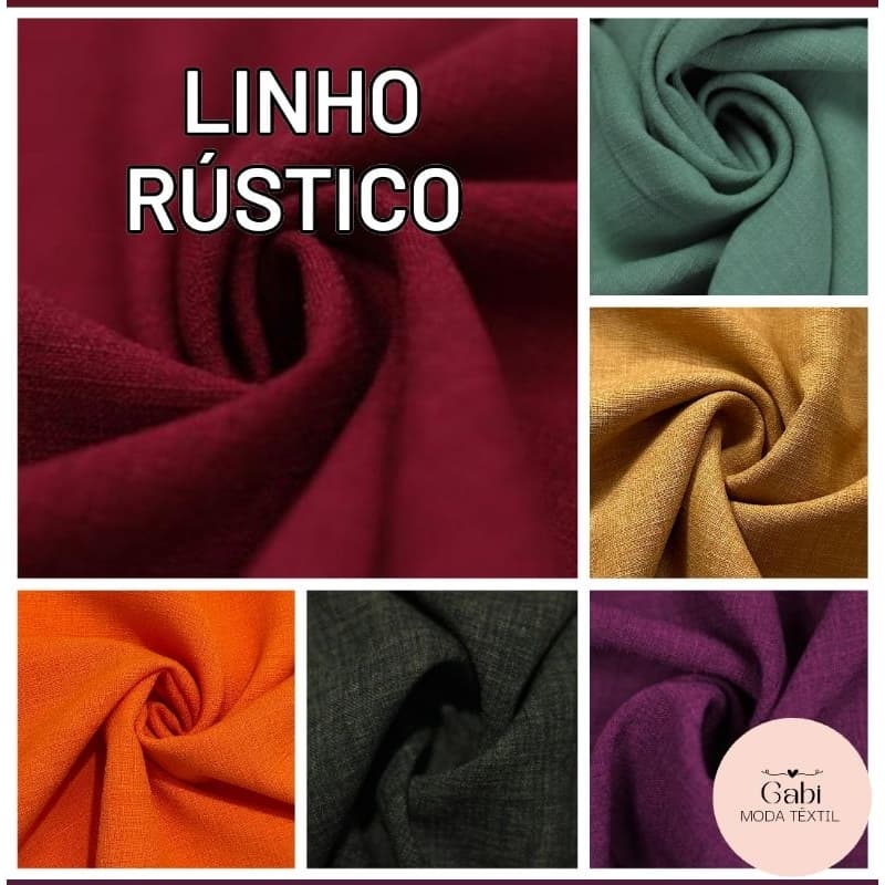 Tecido Linho Rústico Linhão (2m x 1,50) Várias Cores e o MELHOR PREÇO