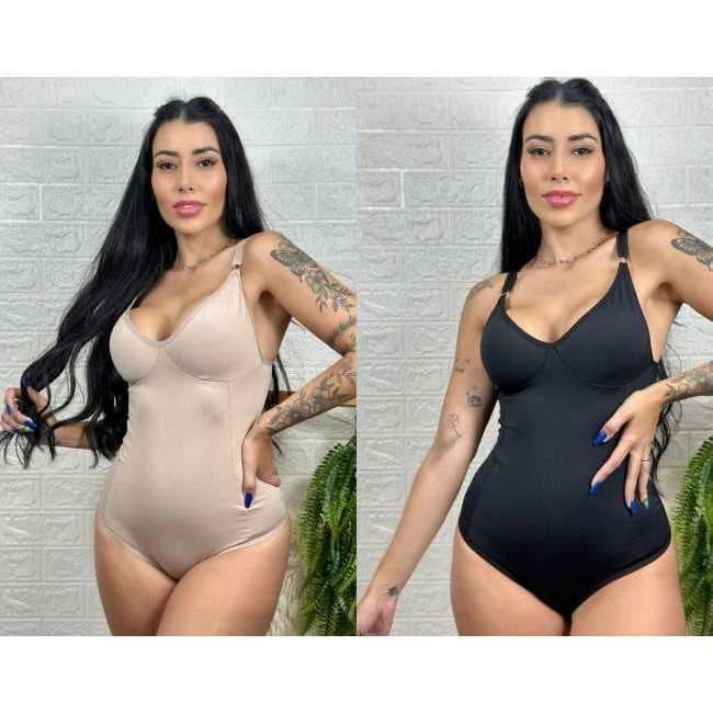 Kit Com 2 Body Modelador Bori Cinta Redutora De Medidas Sem Bojo Com Alta Compreessão