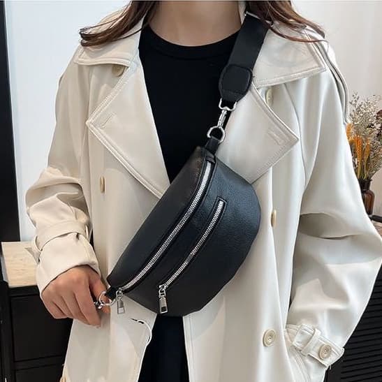 Bolsa Pochete Transversal Alça Ajustável Casual e Moderna Lisa(1024)