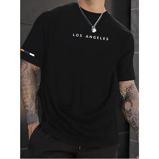 Camiseta Masculina LOS ANGELES Street Ville Urbane Camisa 100% Algodão