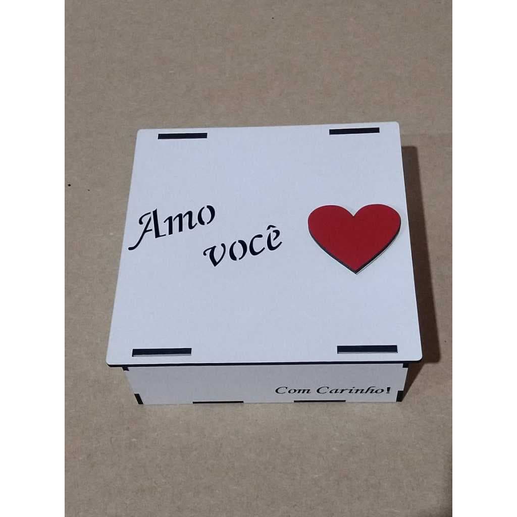 Caixa Amo Você mdf Personalizado