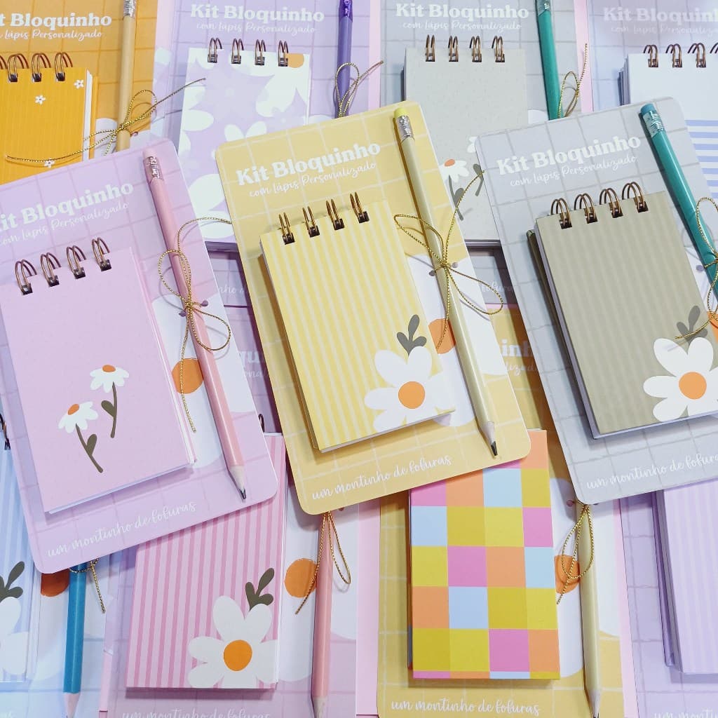 1Mini Bloquinho com Lápis Personalizado leia as informações importantes na descrição