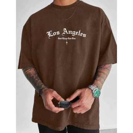 Camiseta Unissex Oversized Streetwear Los Angeles