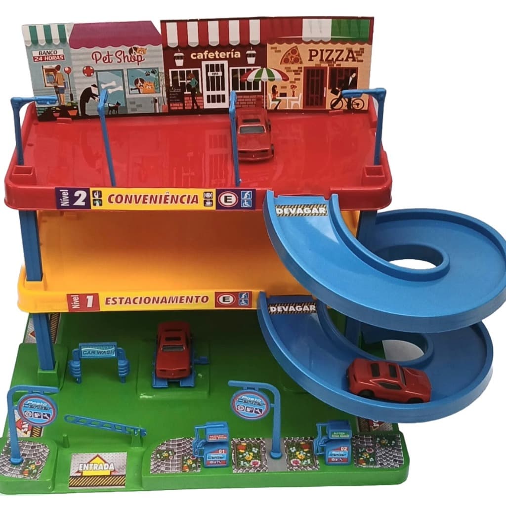 Posto Pista Lava Rápido Splash Center Compatível Com Carrinhos Hot Wheels